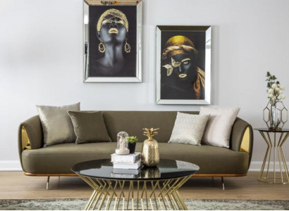 Luxus Sofa 3-Sitzer Stoff Wohnzimmer Modernes Design Sofas Polster Couchen